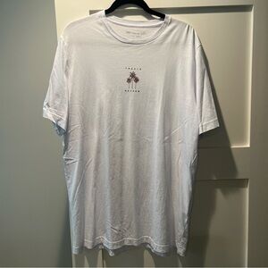 Men’s Travis Mathew T Shirt Short Sleeve White XL Palm Trees